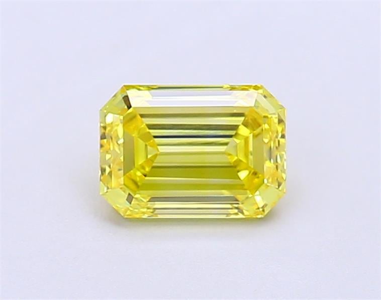 1.02 Ct. Fancy Vivid  Yellow Emerald Lab Grown Diamond