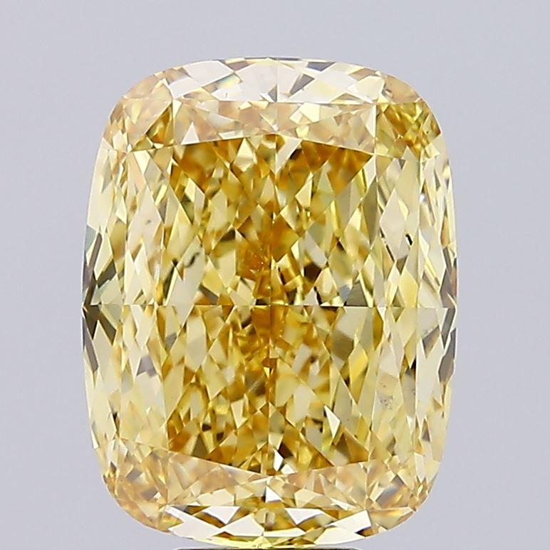10.08 Ct. Fancy Intense  Yellow Cushion Lab Grown Diamond