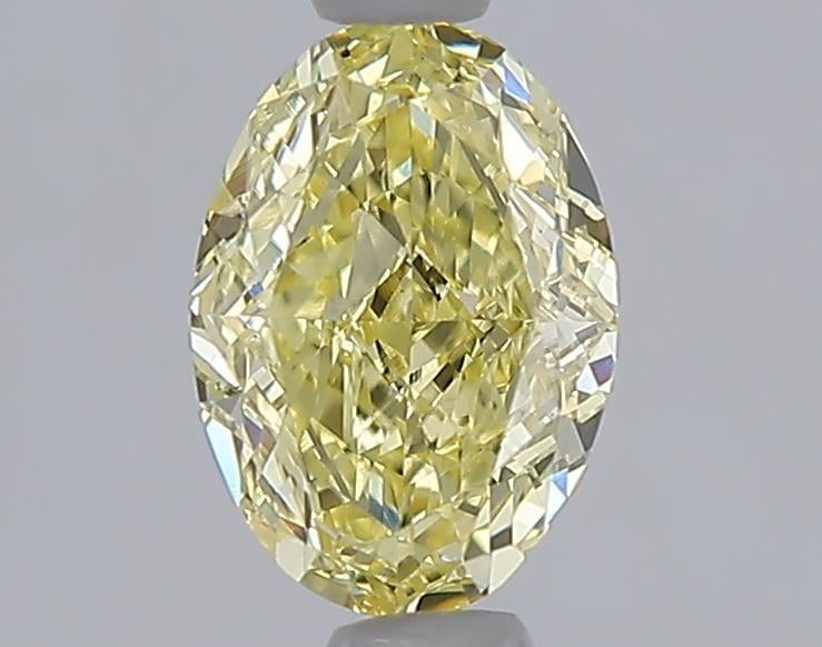 1.09 Ct. Fancy Intense  Yellow Oval Lab Grown Diamond