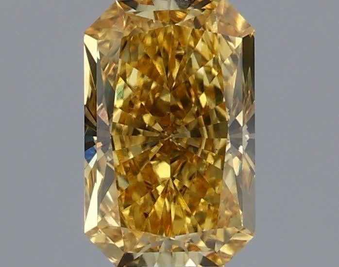 0.59 Ct. Fancy Intense Yellow Radiant Lab Grown Diamond