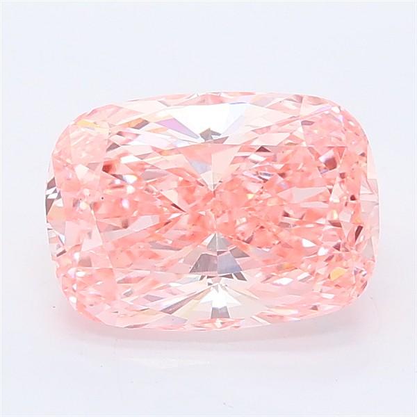2.00 Ct. Fancy Vivid Pink Cushion Lab Grown Diamond