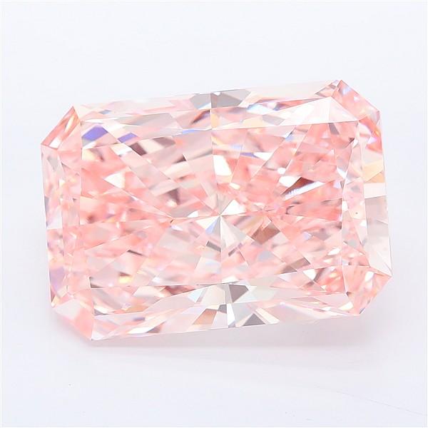 15.13 Ct. Fancy Vivid Pink Radiant Lab Grown Diamond