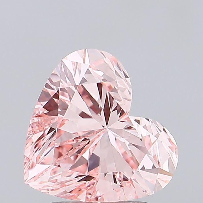 2.66 Ct. Fancy Intense Pink Heart Lab Grown Diamond