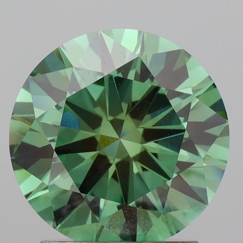 2.04 Ct. Fancy Vivid Green Round Lab Grown Diamond