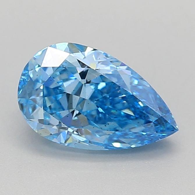 0.93 Ct. Fancy Vivid Blue Pear Lab Grown Diamond