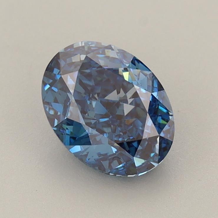 1.18 Ct. Fancy Vivid Blue Oval Lab Grown Diamond