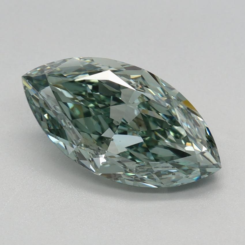 1.65 Ct. Fancy Vivid Green Marquise Lab Grown Diamond
