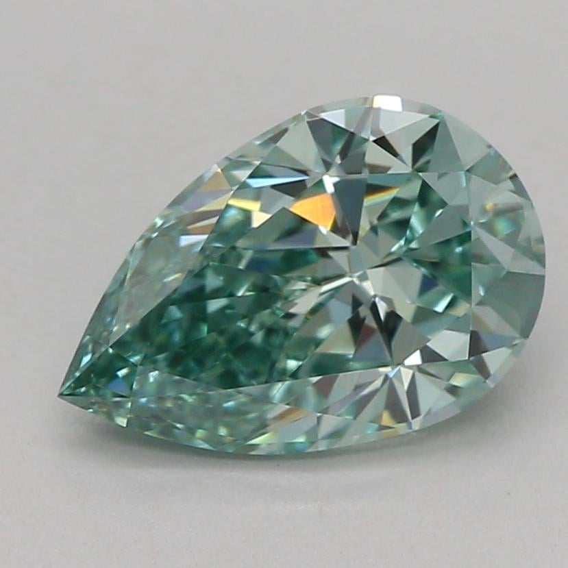 1.09 Ct. Fancy Vivid Green Pear Lab Grown Diamond