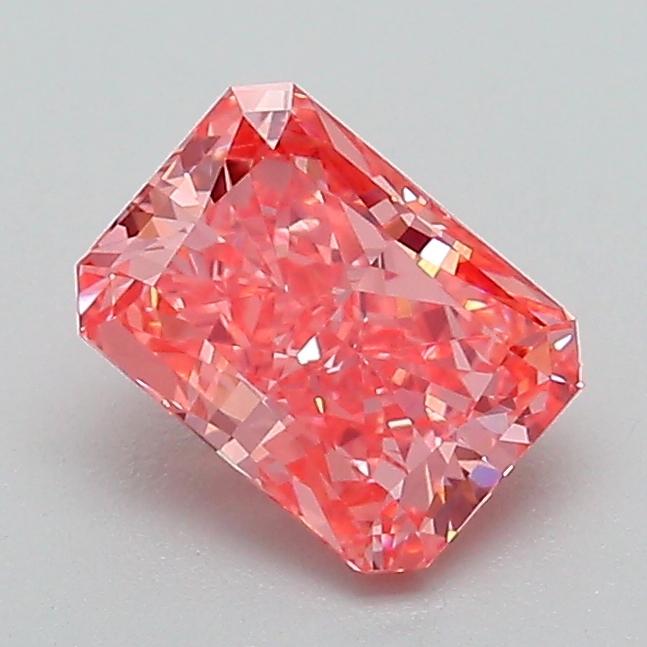 1.00 Ct. Fancy Vivid Pink Radiant Lab Grown Diamond