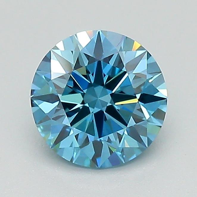 1.54 Ct. Fancy Vivid Blue Round Lab Grown Diamond