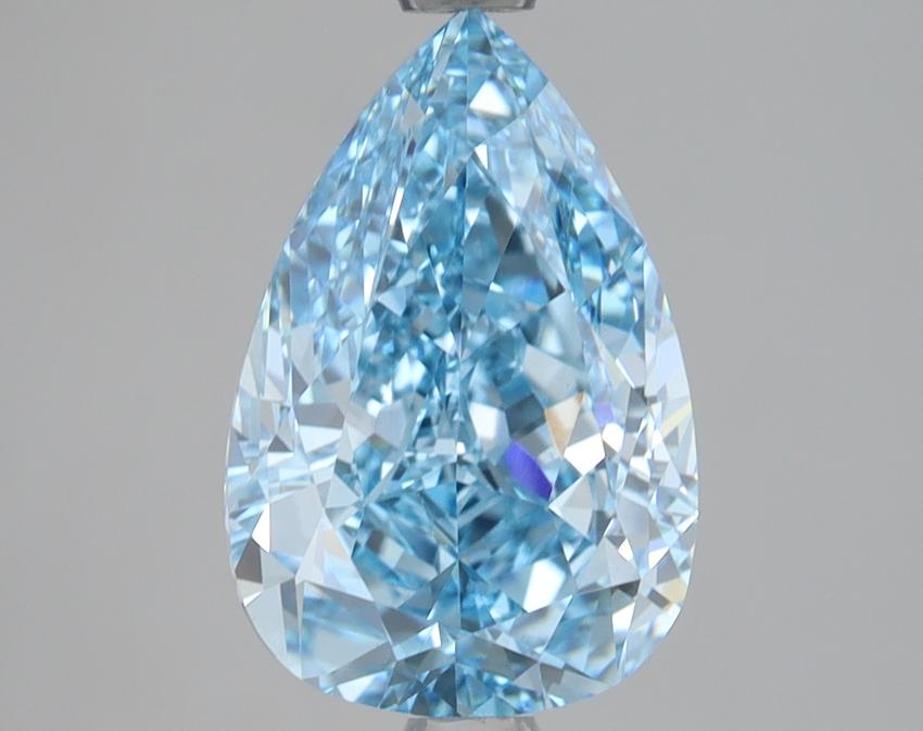 3.01 Ct. Fancy Vivid Blue Pear Lab Grown Diamond