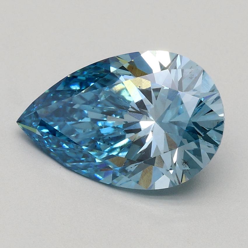 1.72 Ct. Fancy Vivid Blue Pear Lab Grown Diamond
