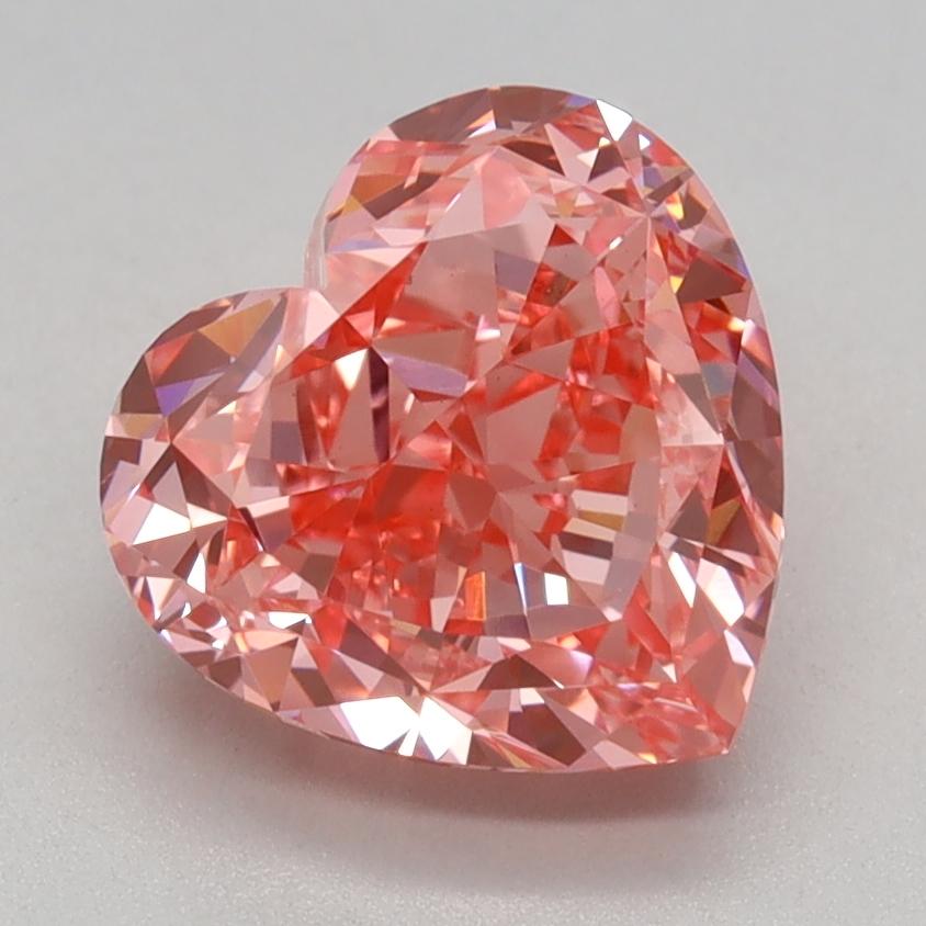 2.90 Ct. Fancy Vivid Pink Heart Lab Grown Diamond