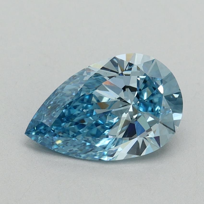 1.18 Ct. Fancy Vivid Blue Pear Lab Grown Diamond