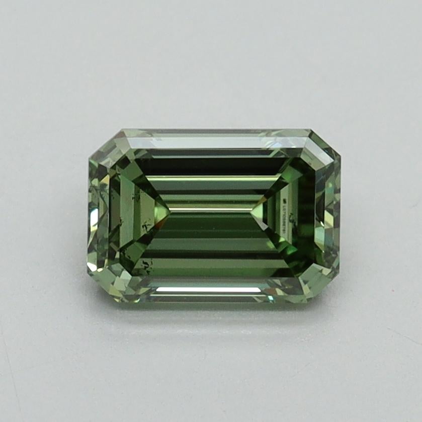 1.00 Ct. Fancy Vivid Pacific Green Emerald Lab Grown Diamond