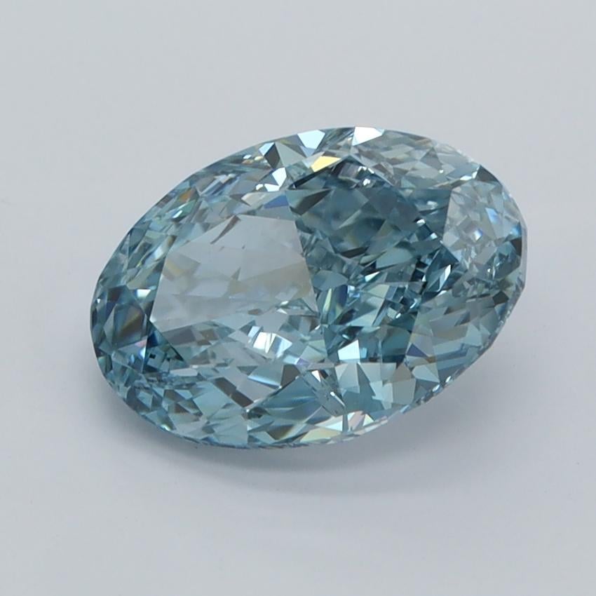 2.00 Ct. Fancy Vivid  Blue Oval Lab Grown Diamond