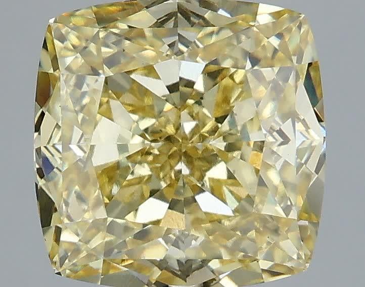 3.59 Ct. Fancy Yellow Cushion Lab Grown Diamond