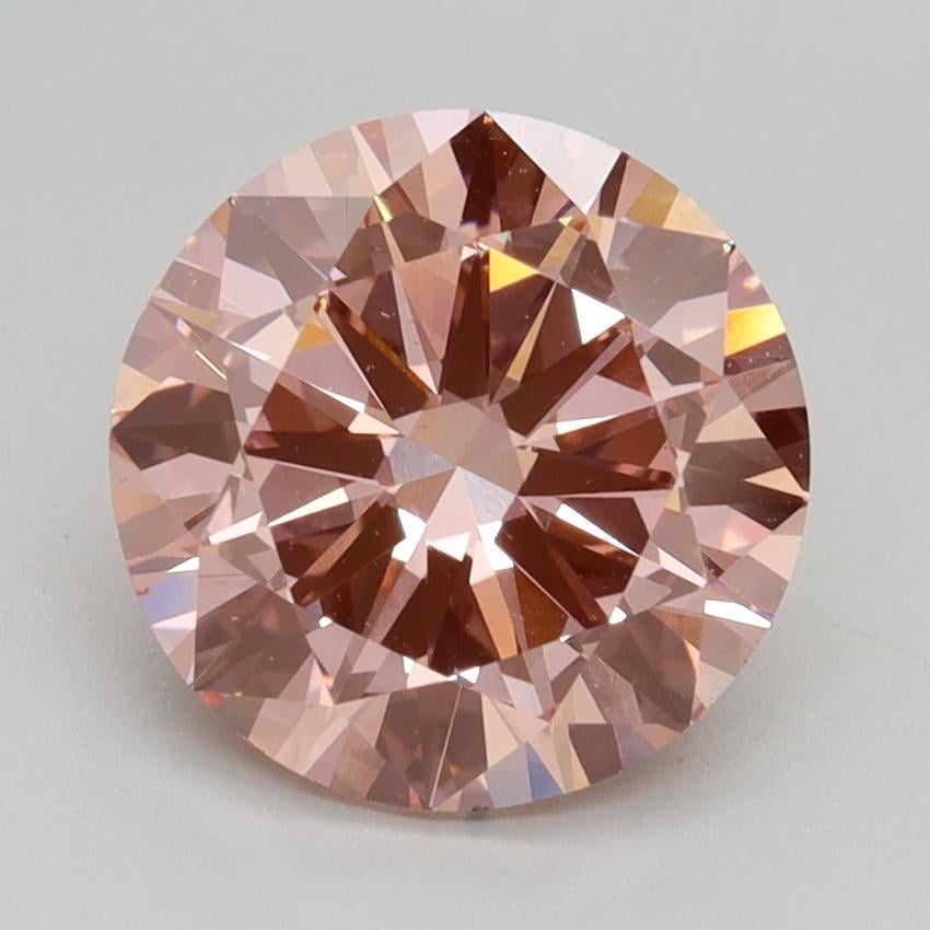 2.70 Ct. Fancy Intense Pink Round Lab Grown Diamond