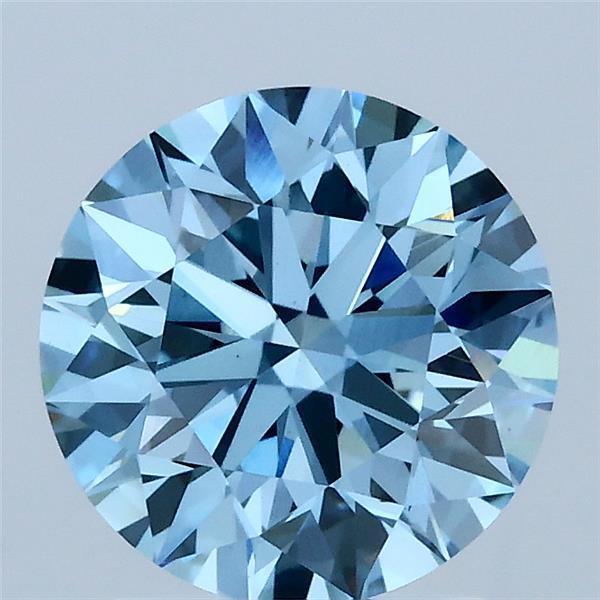 2.00 Ct. Fancy Vivid Blue Round Lab Grown Diamond