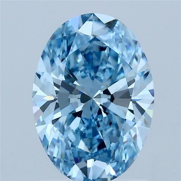 1.38 Ct. Fancy Vivid Blue Oval Lab Grown Diamond