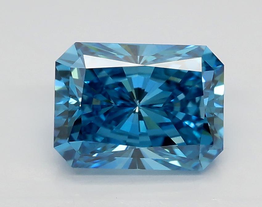 1.70 Ct. Fancy Vivid Blue Radiant Lab Grown Diamond