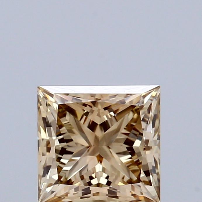 0.90 Ct. Fancy Light Brownish Yellow Princess Lab Grown Diamond