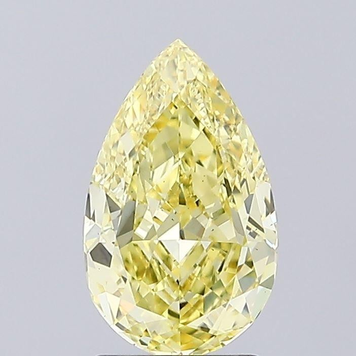 2.02 Ct. Fancy Intense Yellow Pear Lab Grown Diamond
