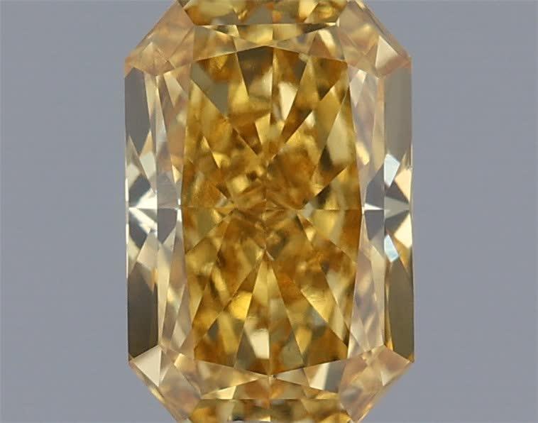 0.55 Ct. Fancy Vivid Yellow Radiant Lab Grown Diamond