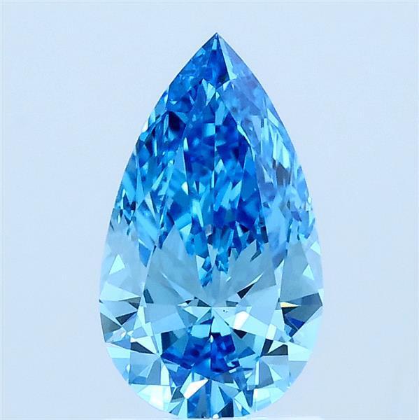 1.0 Ct. Fancy Vivid Blue Pear Lab Grown Diamond