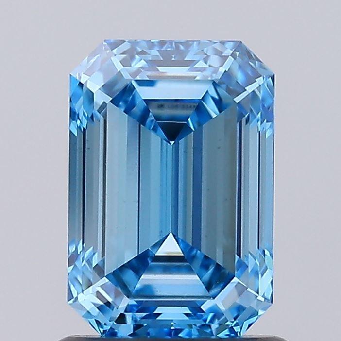1.36 Ct. Fancy Vivid Blue Emerald Lab Grown Diamond