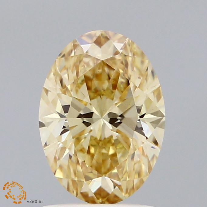 1.40 Ct. Fancy Intense Yellow Oval Lab Grown Diamond