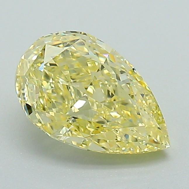 1.06 Ct. Fancy Intense Yellow Pear Lab Grown Diamond
