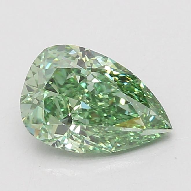 1.55 Ct. Fancy Vivid Green Pear Lab Grown Diamond