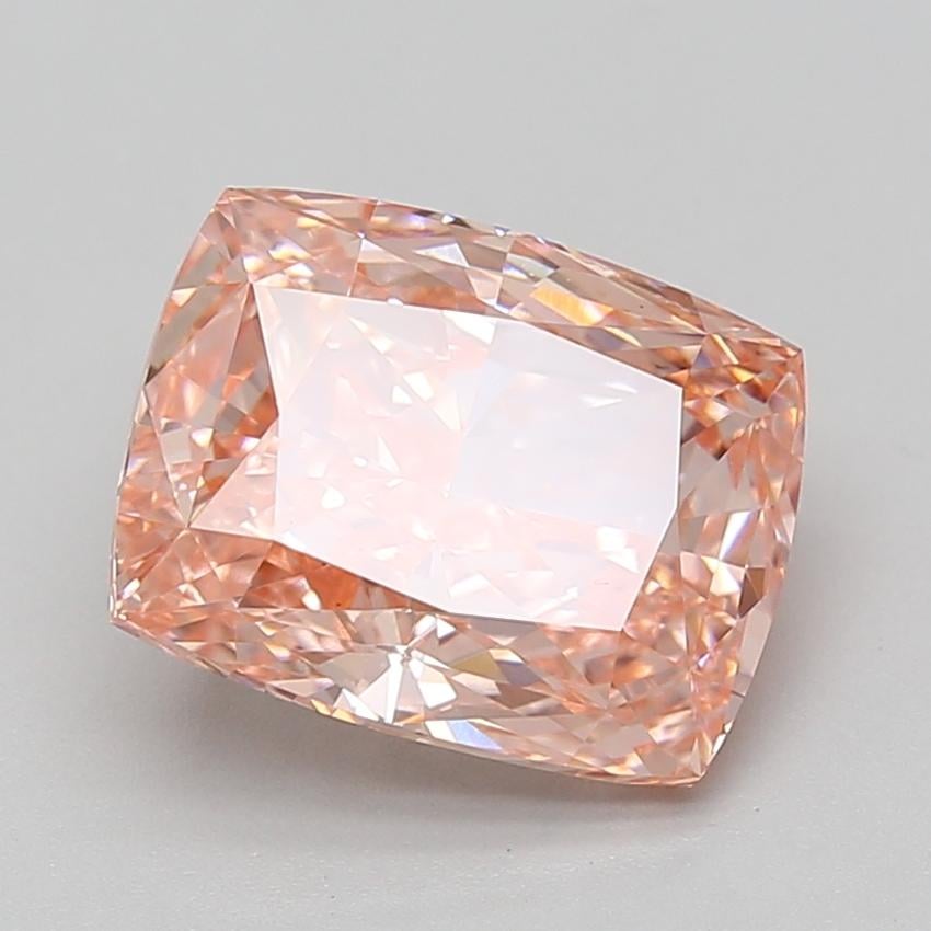 4.52 Ct. Fancy Vivid Pink Cushion Lab Grown Diamond