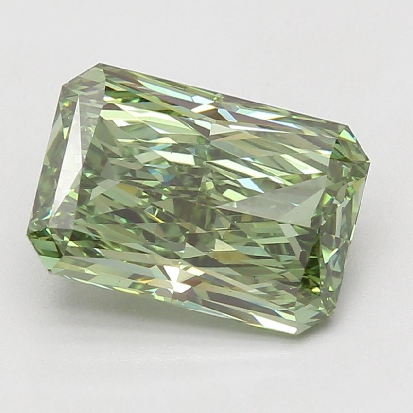 5.09 Ct. Fancy Vivid Green Radiant Lab Grown Diamond