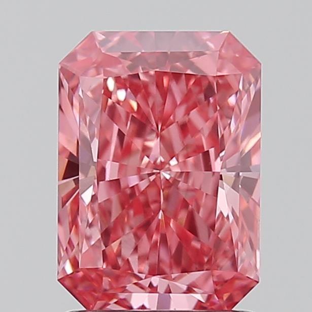 1.51 Ct. Fancy Vivid Pink Radiant Lab Grown Diamond