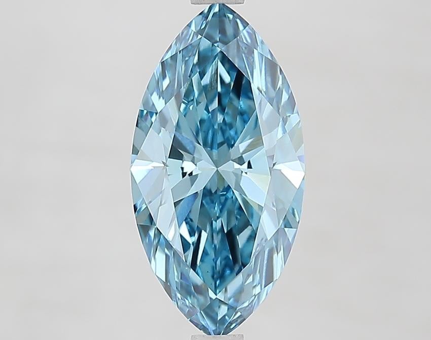 2.51 Ct. Fancy Vivid Blue Marquise Lab Grown Diamond