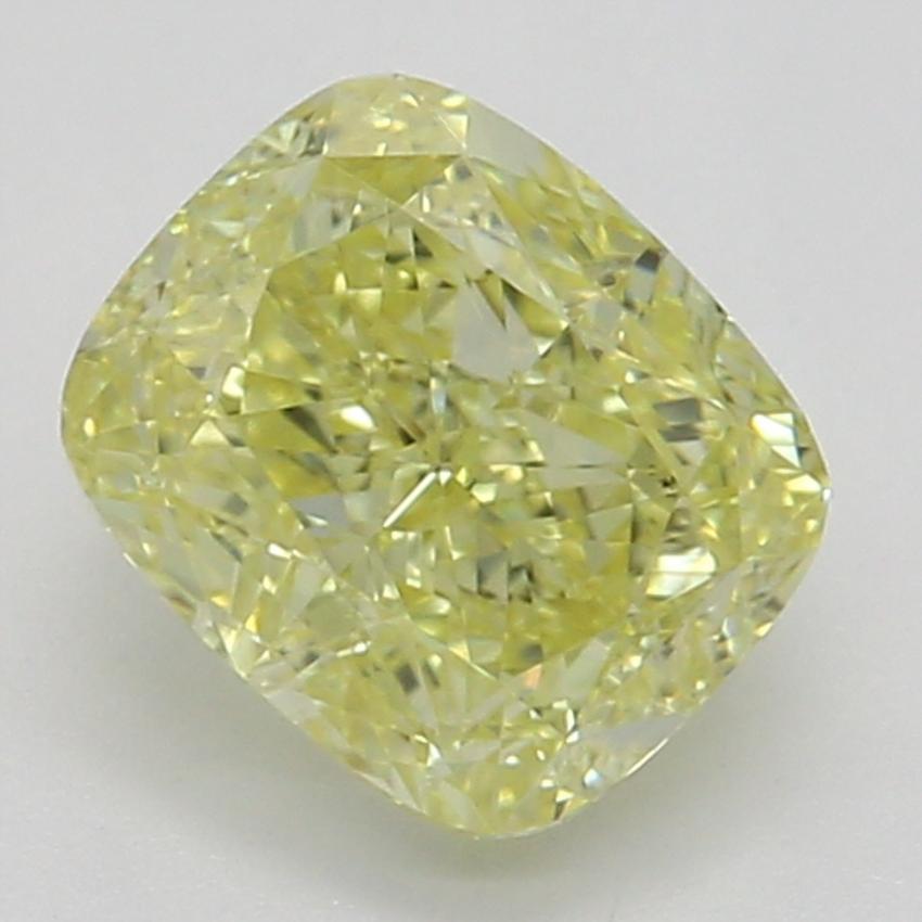 0.70 Ct. Fancy Intense Yellow Cushion Diamond