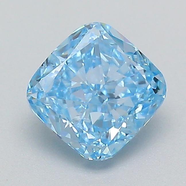 0.53 Ct. Fancy Vivid  Blue Cushion Lab Grown Diamond