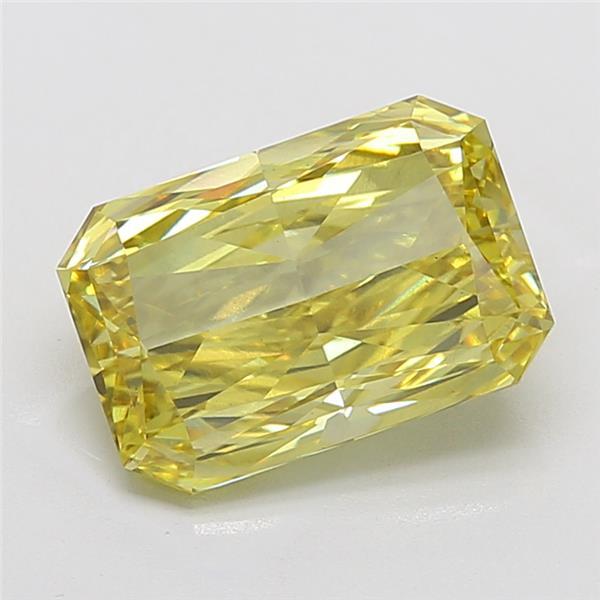 6.02 Ct. Fancy Vivid Yellow Radiant Lab Grown Diamond