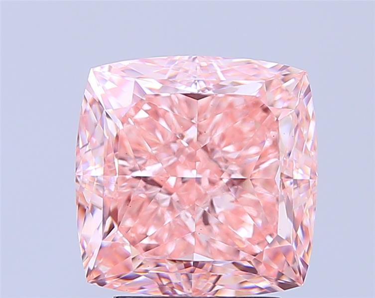 4.35 Ct. Fancy Vivid Pink Cushion Lab Grown Diamond