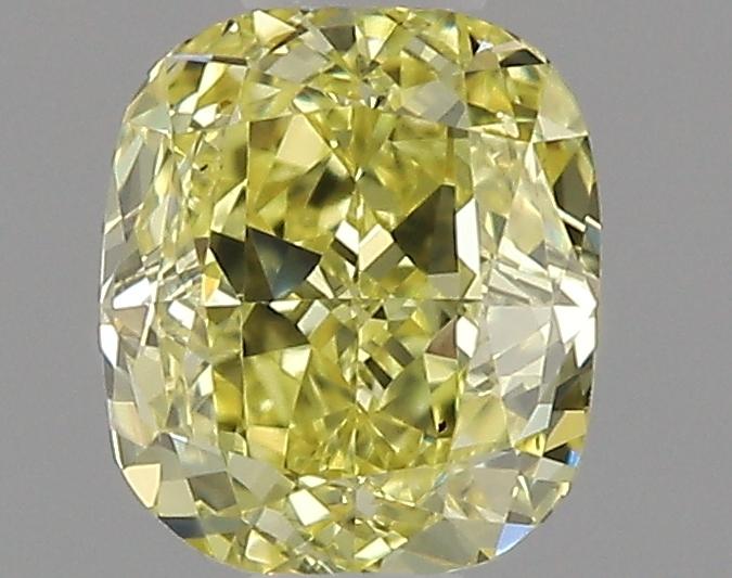 0.41 Ct. Fancy Intense Yellow Cushion Diamond