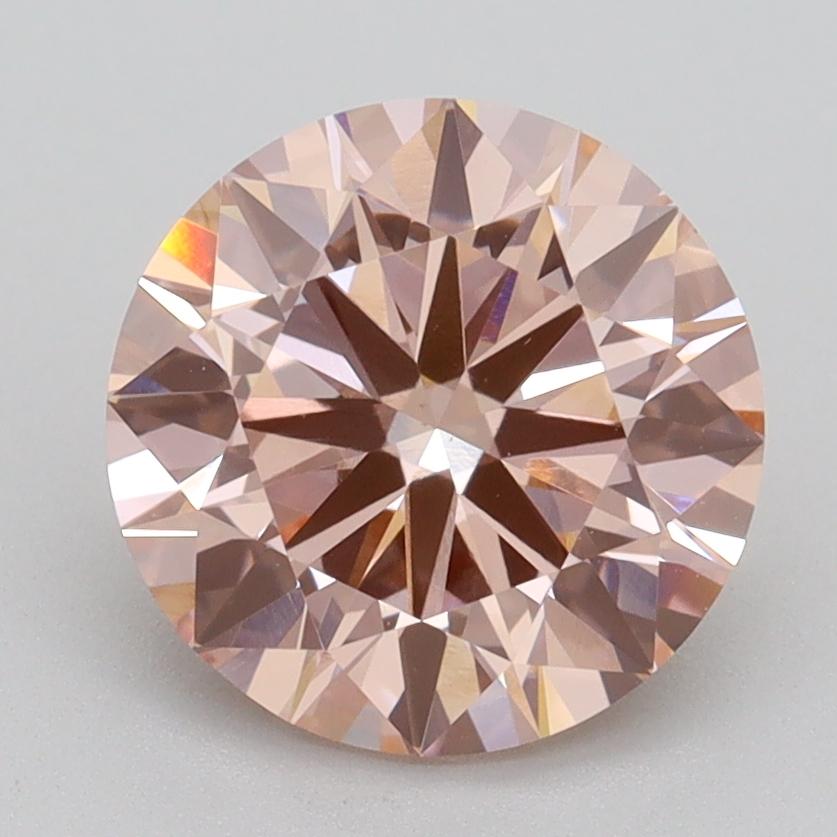 2.60 Ct. Fancy Intense Pink Round Lab Grown Diamond