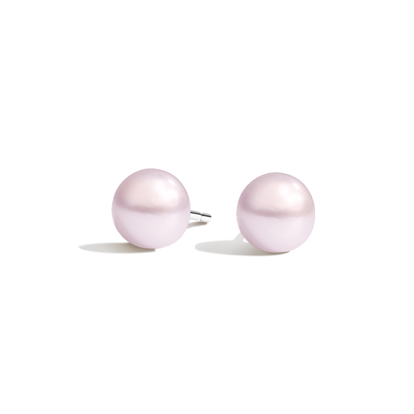 Lavender Freshwater Pearl Stud Earrings 