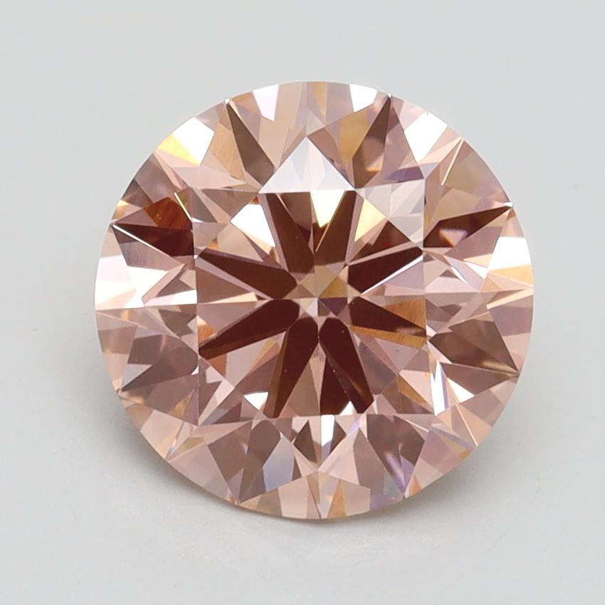 2.50 Ct. Fancy Intense Pink Round Lab Grown Diamond