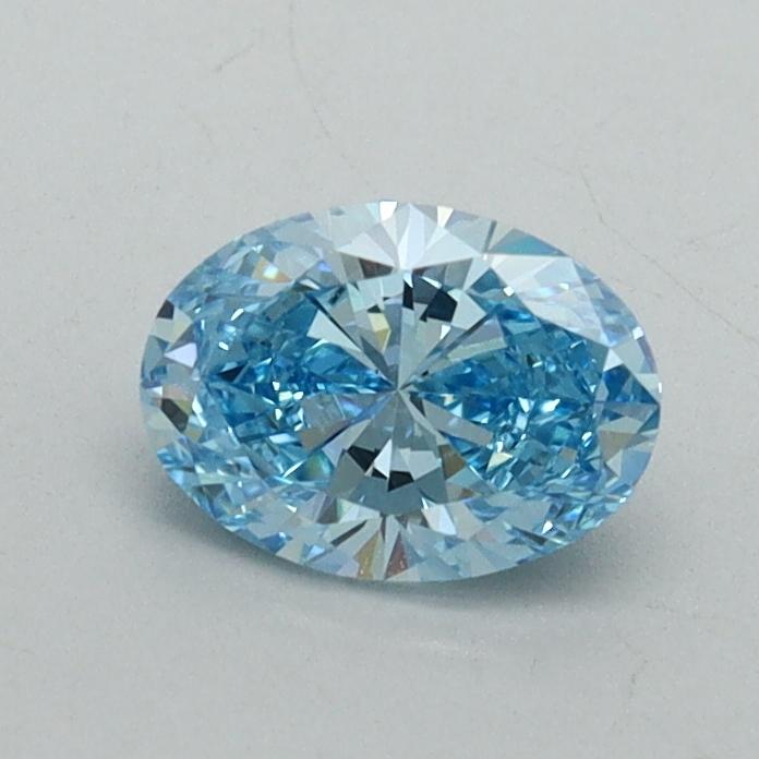 0.60 Ct. Fancy Vivid Blue Oval Lab Grown Diamond