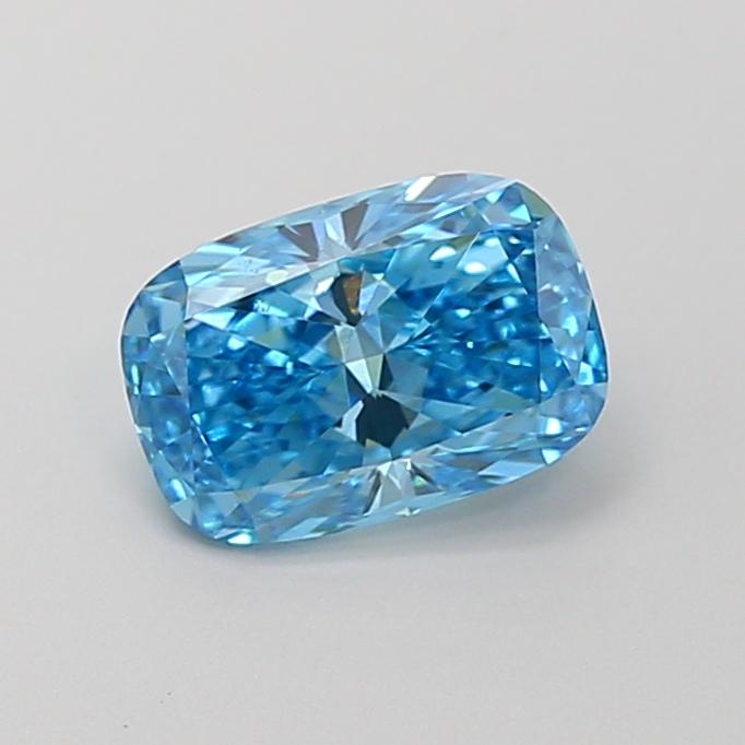 1.06 Ct. Fancy Vivid Blue Cushion Lab Grown Diamond