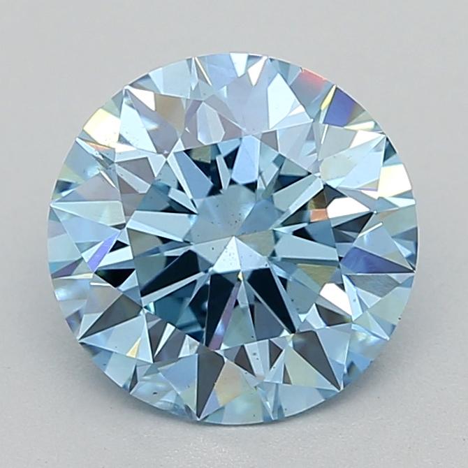 1.86 Ct. Fancy Vivid  Blue Round Lab Grown Diamond