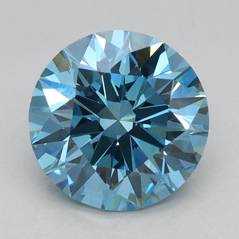 1.57 Ct. Fancy Vivid Blue Round Lab Grown Diamond