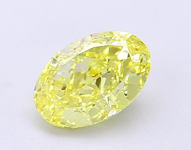 1.26 Ct. Fancy Vivid  Yellow Oval Lab Grown Diamond